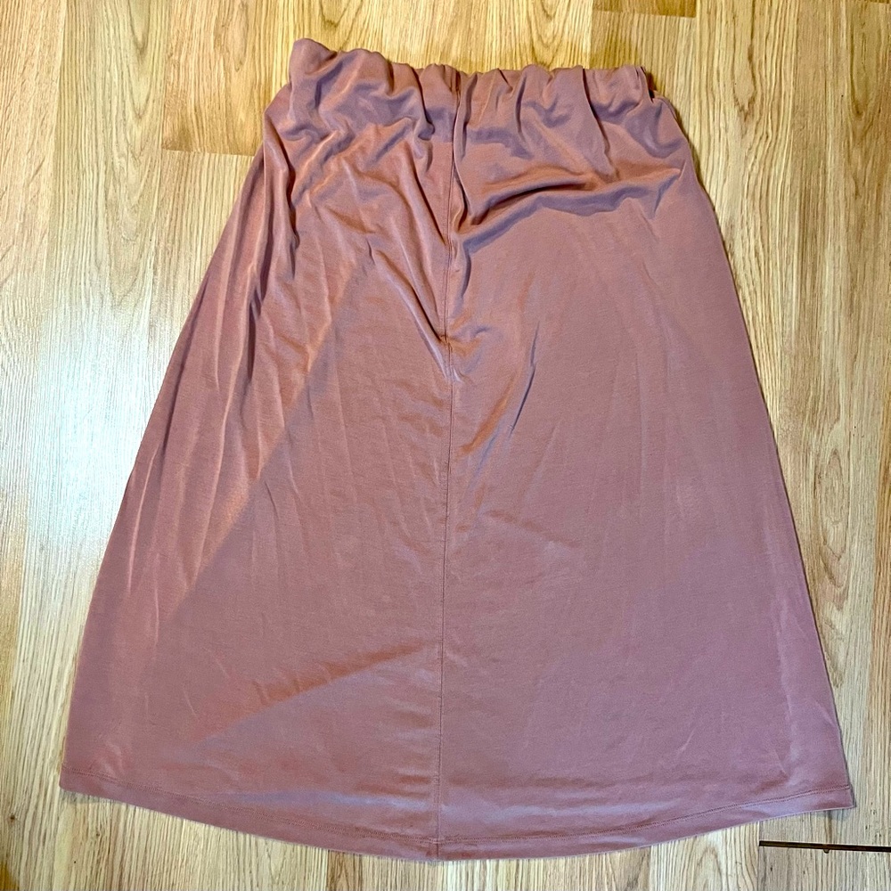 H&M Mama Maternity Blush Midi A-line Skirt size Medium